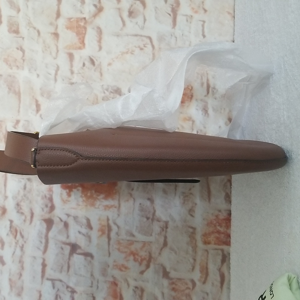 New Burberry Anne Grainy Leather Hobo Bag - Picture 6 of 14